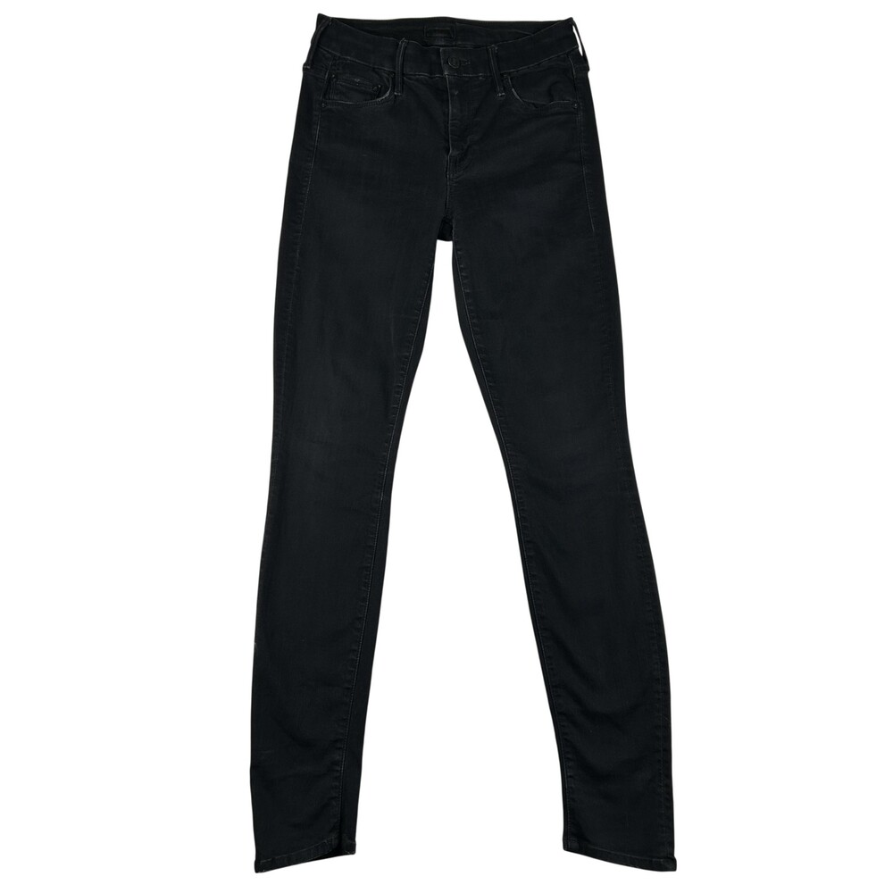Mother The Looker Jeans Womens 25 Black Dark Wash Mid Rise Skinny USA